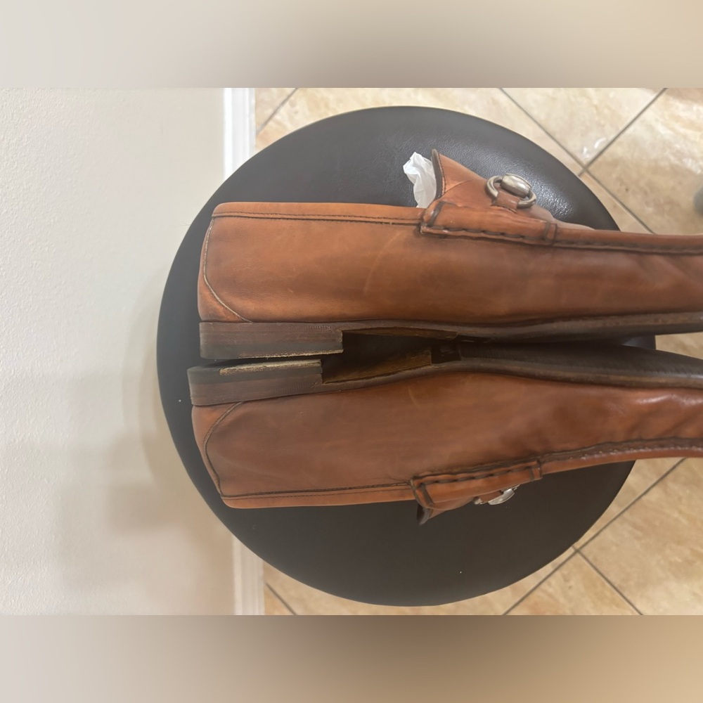 GUCCI 1953 Silver Horsebit Leather Loafer Brown Sz 10.5 $1000 Brixton Jordaan - Picture 6 of 15